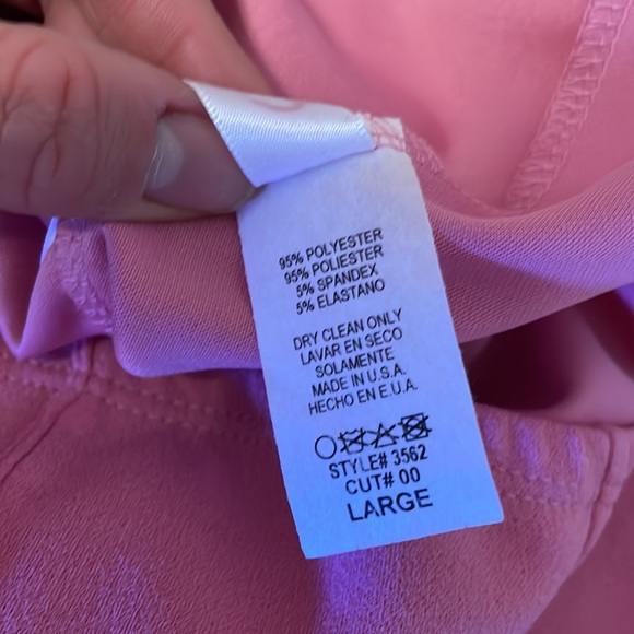 Pink Spandex/Polyester Flare Pants - Picture 3 of 4